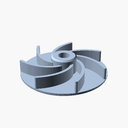 Centrifugal pump impeller — orbiting render